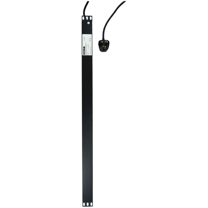 12-Way Vertical Socket 19" PDU with Surge Protection 2m Lead
