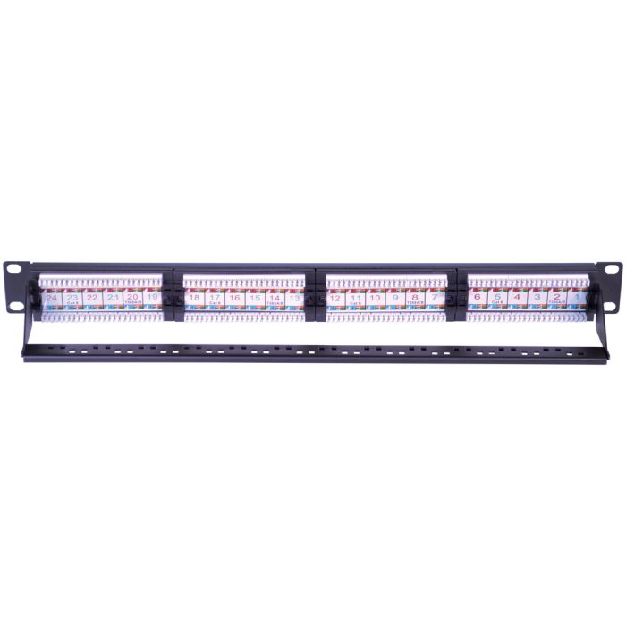 1U 19" 24 Port Cat6 Patch Panel