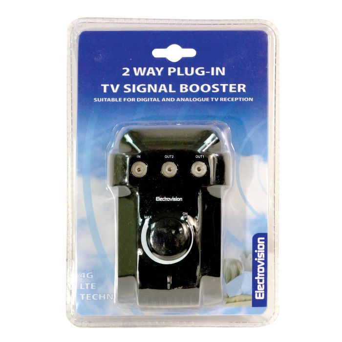 2 Way High Gain Plugin Digital Aerial Amplifier 1 in 2 out + 4G LTE