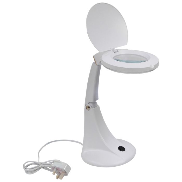 Eagle Desktop LED Twin Arm Illuminated Magnifier With 4" Lens