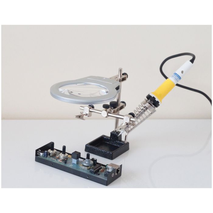 LED Illuminated Magnifier Helping Hands With Articulated Arms