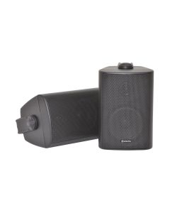 OUTDOOR STEREO SPEAKERS WEATHER RESISTANT PAIR WALL MOUNTED LOUDSPEAKERS NEW