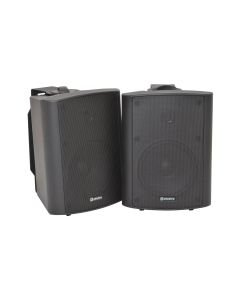 2x QTX Sound Black Wall Mount Hi-Fi Surround Sound Home Audio Speakers 100.905 B2
