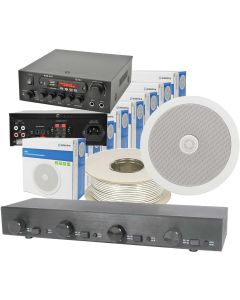 Cafe Restaurant Bluetooth Amplifier Ceiling Speaker System Kit 