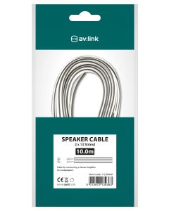 Avlink Fig8 Speaker Wire Cable lead White-Black Polarity 10m