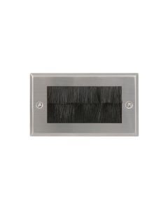 Avlink Brush Wallplate 2g Steel Bulk
