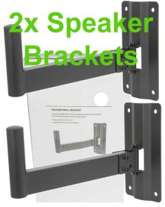 2x Wall Mount PA Speaker Brackets 35mm Top Hat Stand 129.095 B