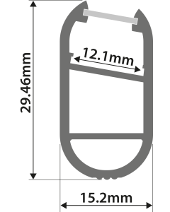 Lyyt Al1-w2915 Aluminium Led Tape Profile Wardrobe 1m