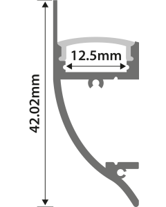 Lyyt Al1-d4217 Aluminium Led Tape Profile Dado Rail 1m