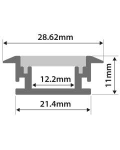 Lyyt Al1-wr2811 Aluminium Led Tape Profile Waterproof Recess 1m