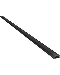 1m Aluminium LED Tape light Profile Short Crown Black