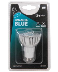 Fluxia Gu10 Mains Voltage 3w Led Lamp Blue