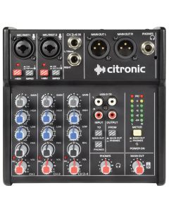 Citronic U-pad Compact Mixer With Usb Audio Interface