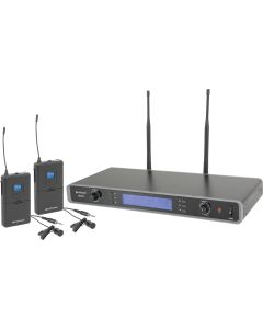 Citronic RU210H Dual UHF Wireless Neckband and Lavalier Microphone System