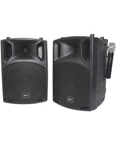 Qtx Pav10 Portable Pa Set + 2 Uhf Mics Cd/dvd Usb/sd & Bluetooth