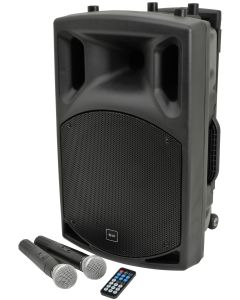 Qtx Qx12pa Bluetooth Portable Pa System Wireless Mics Usb Sd Fm Remote