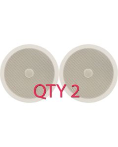 2x Adastra Ceiling Speaker With Directional Tweeter C8D 120w 8" Inch White 