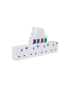 Mercury Plug-in 4 Way Mains Adaptor