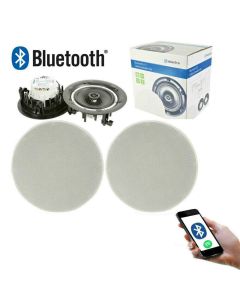 5.25" BLUETOOTH CEILING SPEAKERS In-Wall PAIR Bedroom Kitchen Cafe Bar Garden