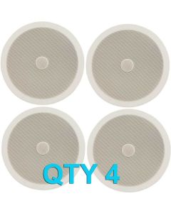 4x Ceiling Speaker With Directional Tweeter C8D 120w 8" Inch White 