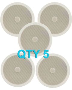 5x Ceiling Speaker With Directional Tweeter C8D 120w 8" Inch White 