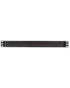 Adastra 1u-pdu-8uk 1u Rackmount 8-gang Uk Power Distribution Unit