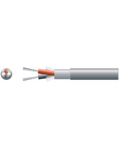 Mercury 2 Core Lap Screen 2 X 7/0.2mm 62/0.15 5.0mm Dia Grey 100m Screened Audio Cable