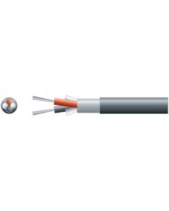 Mercury 2 Core Lap Screen 2 X 7/0.2mm 62/0.15 5.0mm Dia Black 100m Screened Audio Cable