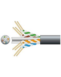 Mercury Cat6 U/utp Outdoor Network Cable 100m Black