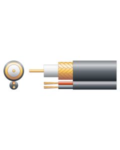 Mercury Rg59b/u Foamed Pe Shortgun Cable With Cca Braid - 100m Black