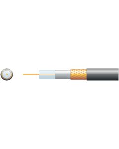 Mercury Eco Rg6 Air Spaced Pe Coaxial Cable With Cca Braid - 100m Black