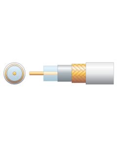 Mercury Eco Rg6 Air Spaced Pe Coaxial Cable With Cca Braid - 100m White