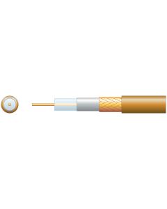Mercury Eco Rg6 Air Spaced Pe Coaxial Cable With Cca Braid - 100m Brown