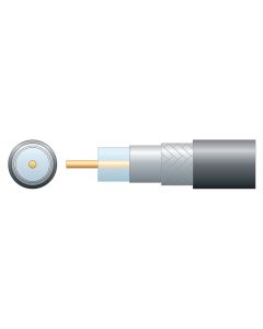 Mercury Eco Rg6 Air Spaced Pe Coaxial Cable With Aluminum Braid - 100m Black
