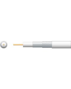 Mercury Eco Rg6 Foamed Pe Coaxial Cable With Aluminum Braid - 100m White