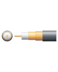 Mercury 100u Foamed Pe Coaxial Cable With Cu Braid - 100m Black