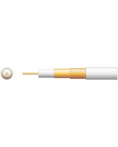 Mercury 100u Foamed Pe Coaxial Cable With Cca Braid - 100m White