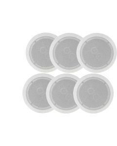 6x 100w Stereo Loudspeakers Ceiling in Wall Speakers 952.537