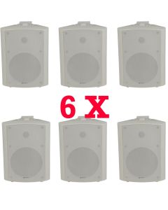 6x 120W ADASTRA WHITE  INDOOR WALL MOUNT 952.716 BACKGROUND SPEAKERS BC6V-W 6.5inch