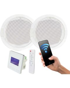 Adastra In-Wall Bluetooth FM Radio Music System with Ceiling Speakers and Remote control