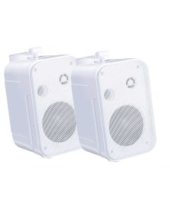 E-audio 3.5" 2 Way Mini Speakers 8ohms 100W White Pair