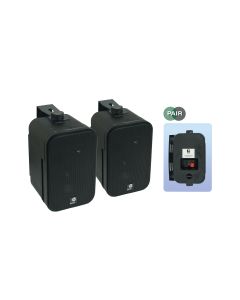 E-audio Black 3.5" 2 Way Mini Speakers 8ohms 100W Pair PA Surround