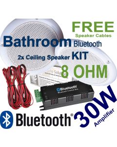 2X Ceiling Speakers Bathroom BLUETOOTH Wireless Streaming Amplifier FREE Cables