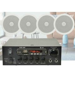 Bluetooth 4x Ceiling Speaker Kit System +Amplifier Restaurant Cafe Bar Home