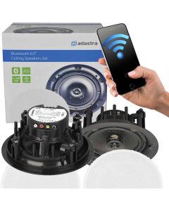 ADASTRA BLUETOOTH 6.5" IN WALL CEILING WIRELESS SPEAKERS PAIR Bedroom Kitchen