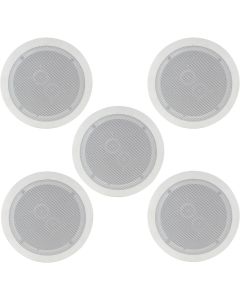 5x WHITE Ceiling Speakers with Dual Tweeters 6.5" 952.537