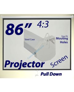 Projector Screen 4:3 -Wall/Ceiling Mount- Home Movie Cinema 86"
