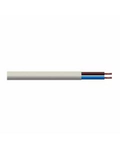 White Cable Round 2 Core 1mm Pvc Flex 10a 3182y