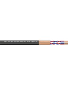 Eagle Turbo 2 Balanced Rack / Install Twin Flat Cable Black 2x0.22mm