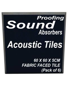 60 X 60 X 5CM FABRIC FACED TILE (Pack of 6) (Colour Ink Blue)